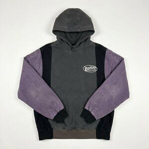 Black Purple Denim LOITER Hoodie